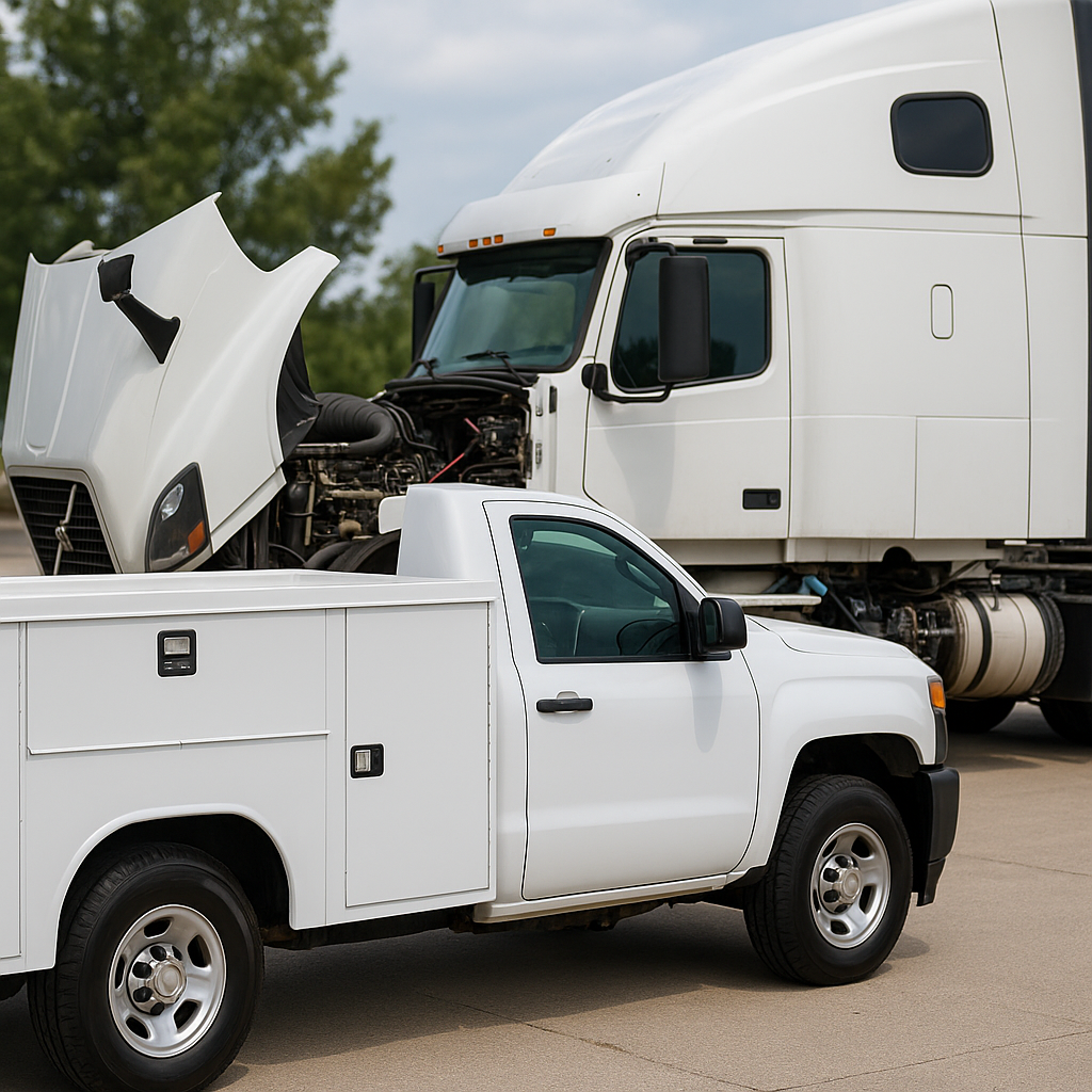 Mobile diesel truck repair