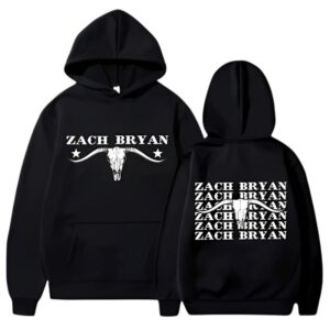 Zach Bryan Bull Skull Black Hoodie